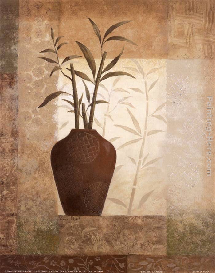 Bamboo Shadow I painting - Vivian Flasch Bamboo Shadow I art painting